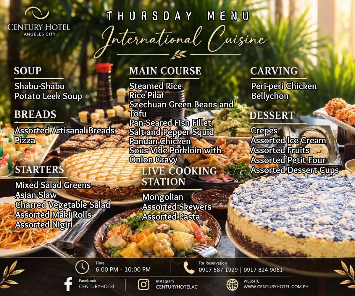 Century Hotel 앙헬레스 무제한 디너 뷔페 ₱699 2/2