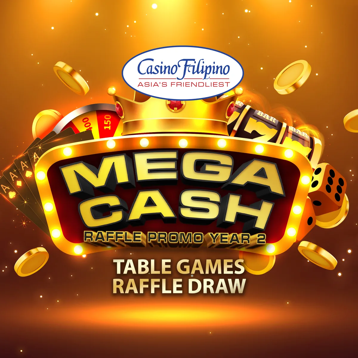앙헬레스 Mega Cash Table Games Raffle Draw 카지노 테이블 게임 경품 추첨