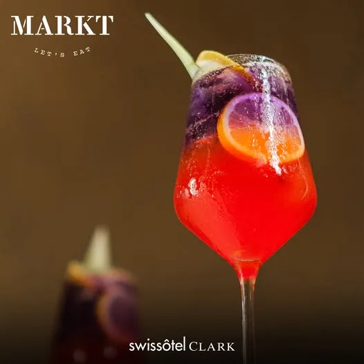 A refreshing blend of fruit and citrus, served with a…