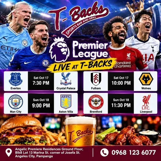 PREMIER LEAGUE LIVE AT T-BACKS!
