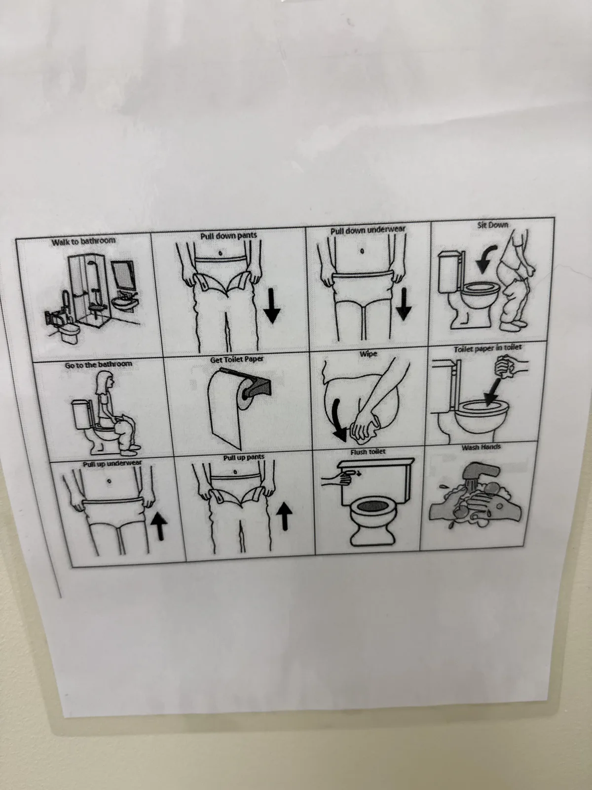 화장실에서 본 안내문