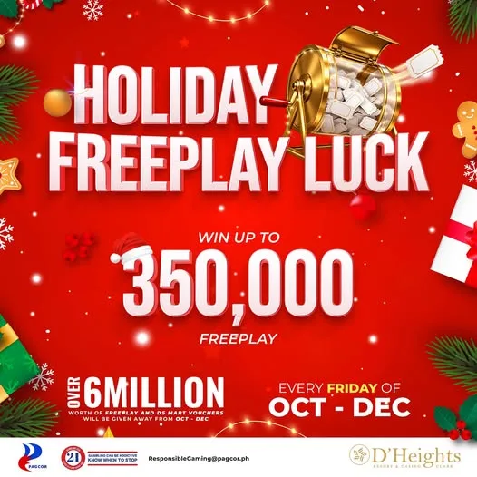 Make this holiday season luckier with HOLIDAY FREEPLAY LUCK!