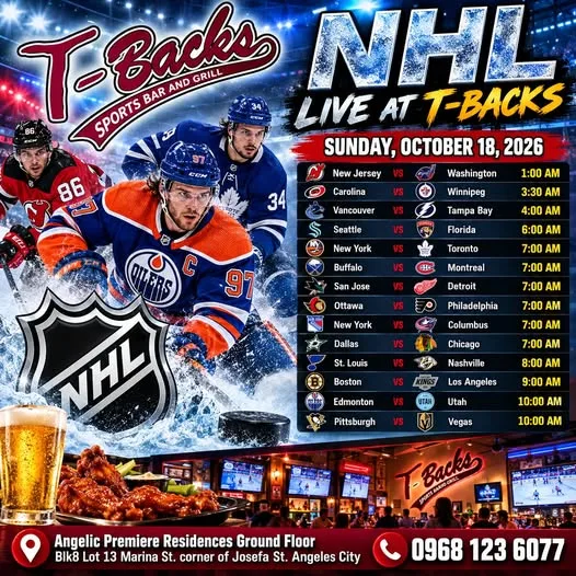 NHL SUNDAY IS HEATING UP AT T-BACKS!
