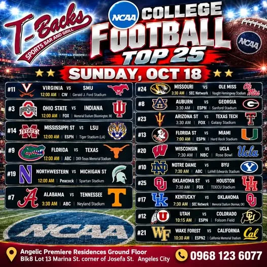 COLLEGE FOOTBALL TOP 25 SHOWDOWN!