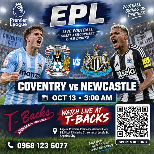 **PREMIER LEAGUE ACTION LIVE AT T-BACKS!**